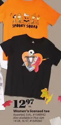 Giant Tiger Women's licensed tee offer