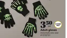 Giant Tiger Adult gloves offer