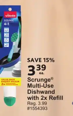 Giant Tiger Scrunge Multi-Use Dishwand with 2x Refill offer
