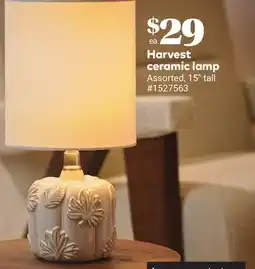 Giant Tiger Harvest ceramic lamp offer