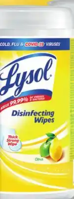 Giant Tiger Lysol Wipes Citrus offer