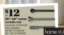 Giant Tiger 28-48 metal curtain rod offer