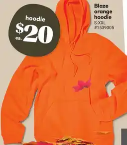 Giant Tiger Blaze orange hoodie offer