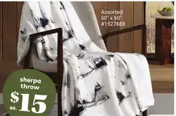 Giant Tiger sherpa throw offer