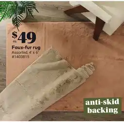 Giant Tiger Faux-fur rug offer