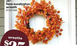 Giant Tiger 24 faux-eucalyptus wreath offer