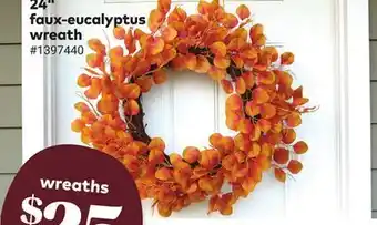Giant Tiger 24 faux-eucalyptus wreath offer
