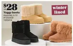Giant Tiger Yuggy boots offer