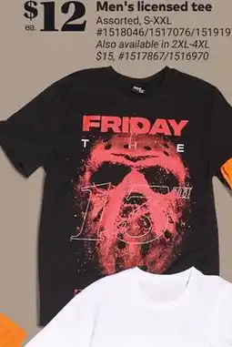 Giant Tiger Men's licensed tee offer