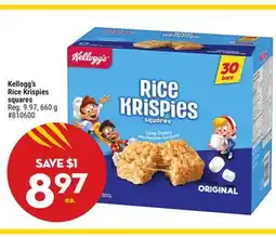 Giant Tiger Kellogg's Rice Krispies squares offer