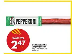 Giant Tiger Great Canadian Meat Company pepperoni offer