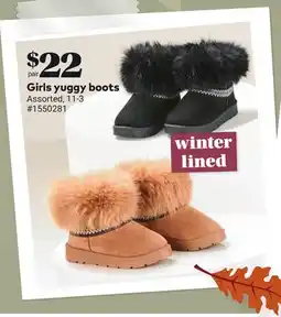 Giant Tiger Girls yuggy boots offer