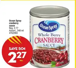 Giant Tiger Ocean Spray cranberry sauce offer