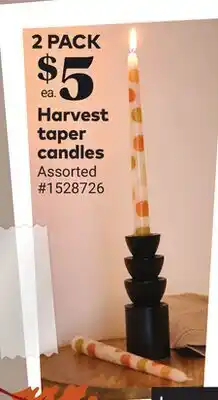 Giant Tiger Harvest taper candles offer