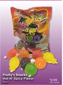Showcase Fruity's Snacks Hot N' Spicy Flavor offer