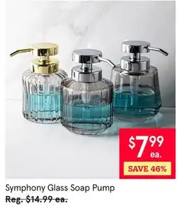 Kitchen Stuff Plus Symphony Glass Soap Pump offer