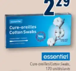 Familiprix ESSENTIEL, Cotton Swabs, 170 units offer