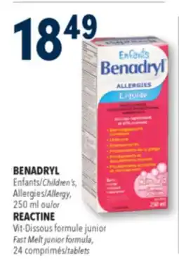 Familiprix BENADRYL Children's Allergy offer