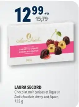 Familiprix LAURA SECORD, Dark chocolate cherry and liquor, 132 g offer