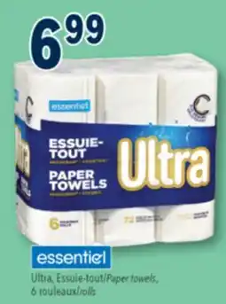 Familiprix ESSENTIEL Paper towels, 6 rolls offer