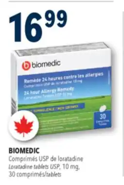 Familiprix BIOMEDIC Loratadine tablets USP, 10mg, 30tablets offer