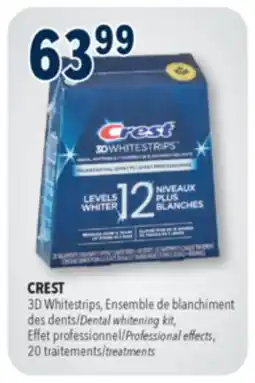 Familiprix CREST, 3D Whitestrips,Dental whitening kit, Professional effects, 20 treatments offer