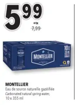 Familiprix MONTELLIER Carbonated natural spring water, 10x 355ml offer