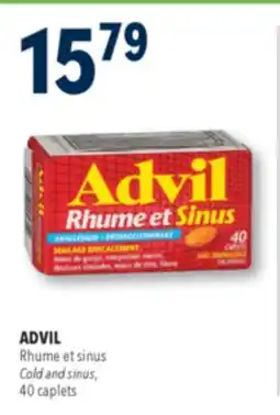 Familiprix ADVIL Cold and sinus, 40caplets offer