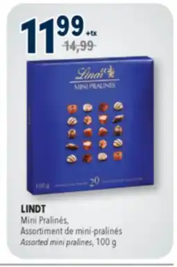 Familiprix LINDT, Assorted mini pralines, 100 g offer