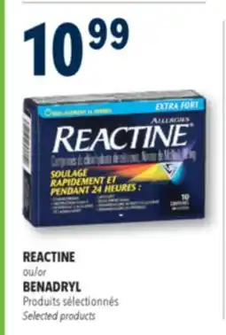 Familiprix REACTINE Selected products offer
