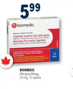 Familiprix BIOMEDIC, Allergy, 25 mg, 12 caplets offer