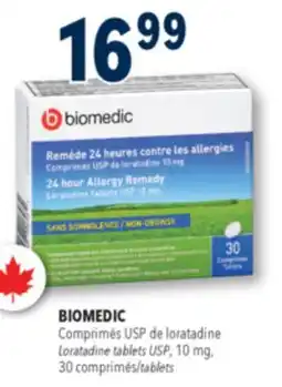 Familiprix BIOMEDIC, Loratadine tablets USP, 10 mg, 30 tablets offer