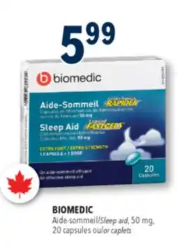 Familiprix Biomedic extra strength sleep aid liquid gels 20un offer