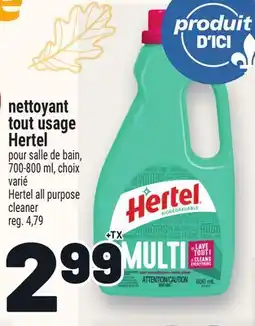 Metro NETTOYANT TOUT USAGE HERTEL | HERTEL ALL PURPOSE CLEANER offer