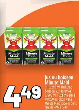 Metro JUS OU BOISSON MINUTE MAID | MINUTE MAID JUICE OR DRINK offer