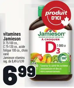 Metro VITAMINES JAMIESON | JAMIESON VITAMINS offer