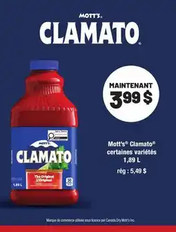 Metro MOTT'S CLAMATO offer