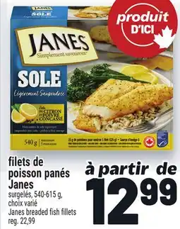 Metro FILETS DE POISSON PANÉS JANES | JANES BREADED FISH FILLETS offer