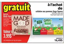Metro GRATUIT BARRES MADE GOOD | MADE GOOD BARS offer