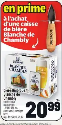 Metro BIÈRE UNIBROUE BLANCHE DE CHAMBLY | UNIBROUE BEER offer