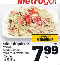 Metro SALADE DE GOBERGE | POLLOCK SALAD offer