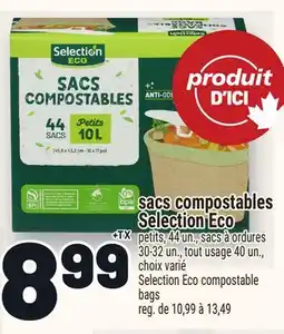Metro SACS COMPOSTABLES SELECTION ECO | SELECTION ECO COMPOSTABLE BAGS offer