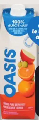 IGA OASIS FRUIT DRINK, FRUIT NECTAR, VEGETABLE COCKTAIL OR ICED TEA offer