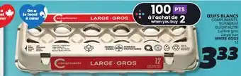 IGA COMPLIMENTS WHITE EGGS offer