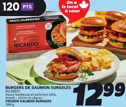 IGA RICARDO FROZEN SALMON BURGERS offer