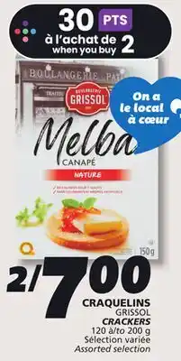 IGA GRISSOL CRACKERS offer
