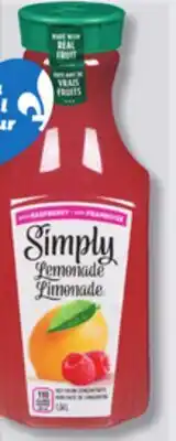 IGA SIMPLY REFRIGERATED FRUIT BEVERAGE OR LEMONADE offer