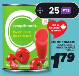 IGA COMPLIMENTS TOMATO JUICE offer