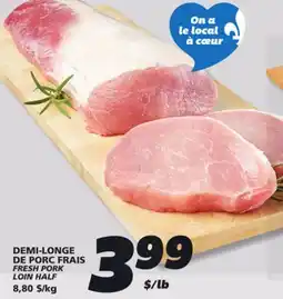 IGA FRESH PORK LOIN HALF offer