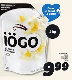 IGA IÖGO CRÉMEUX YOGURT offer